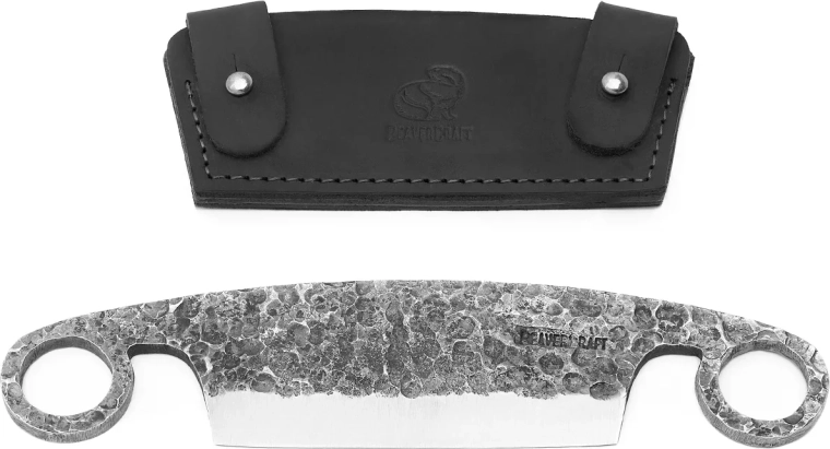 Beavercraft DK5S debarking knife with leather sheath