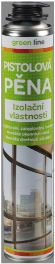 Gun-applied assembly foam GREEN LINE 750 ml
