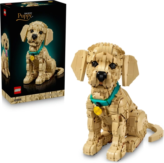 LEGO Icons auksaspalvio retriverio šuniukas