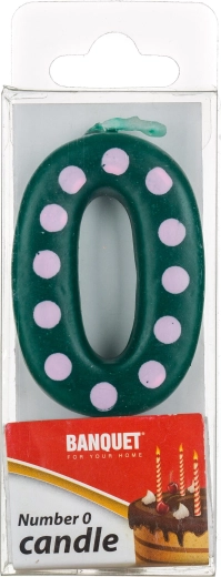 Birthday cake candle number 0 MY PARTY 5 × 3 cm