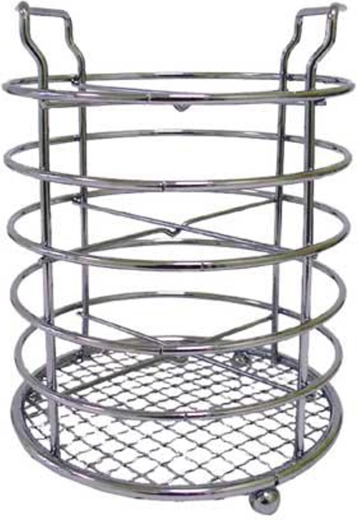 Chromed metal cutlery holder 11 × 14.7 cm