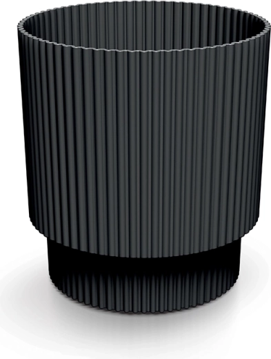 MILLY Ribbed Planter 14.6 cm – Charcoal
