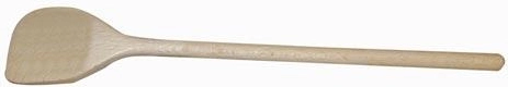 Wooden round spoon with corner 30 cm