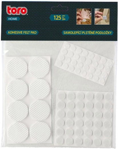 Savaime prilimpančios apsauginės TORO padukų pagalvėlės, baltos, rinkinys 125 vnt.