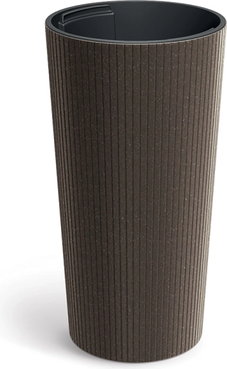 Lamia Slim Eco Wood Planter 25 cm Coffee
