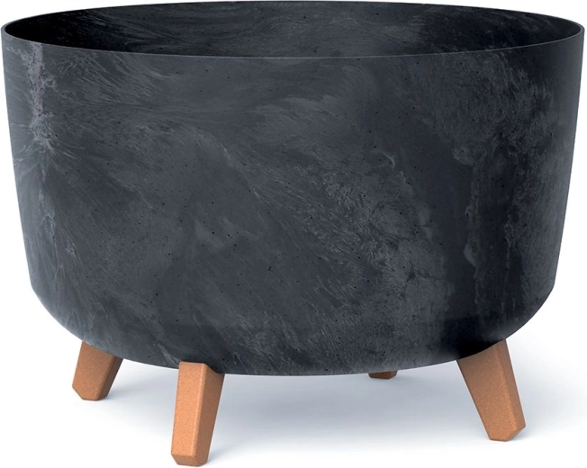 Gracia Flower Pot with Concrete Effect, Anthracite, 33.9 cm