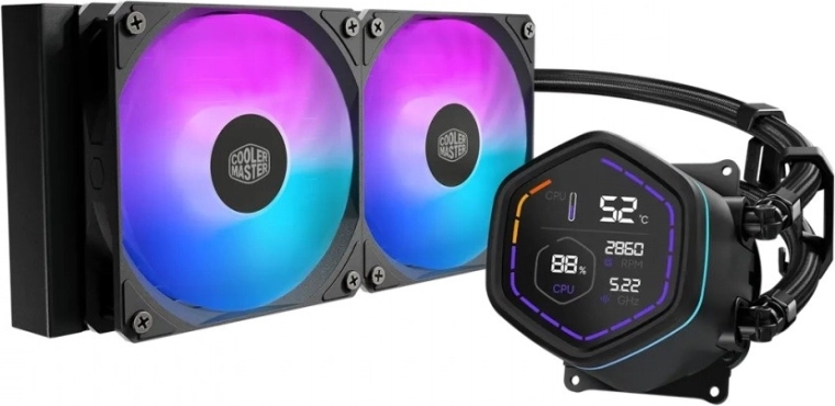 Cooler Master MasterLiquid Core Nex Digital 240 ARGB black liquid CPU cooler
