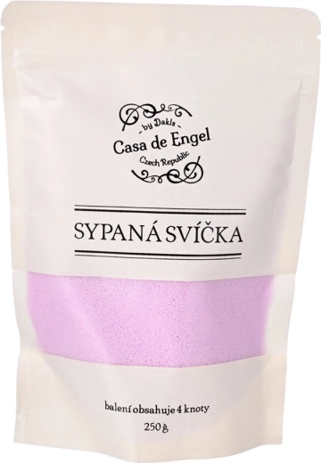 Purple Granulated Candle Wax 250 g + 4 Wicks