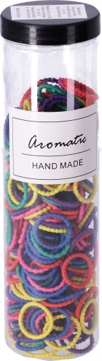 Set of 300 hair elastics - pastel type IV, mixed colors