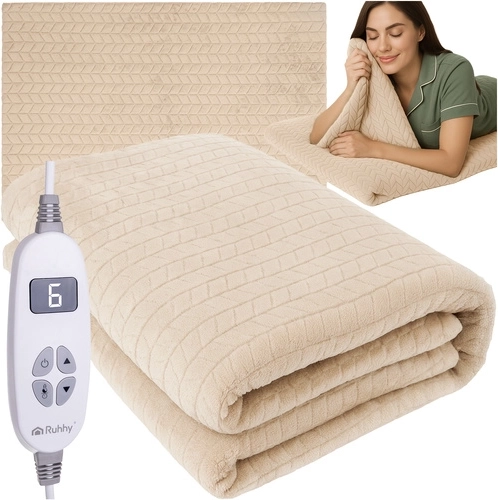 Ruhhy Electric Heating Pad 180 × 130 cm, Beige