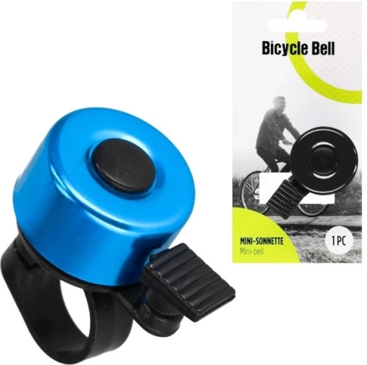 Metalinis mini dviračio skambutis (mėlynas arba juodas) – 1 vnt.