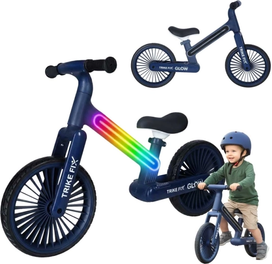 Balansinis dviratukas TRIKE FIX GLOW LED – jūrinė mėlyna