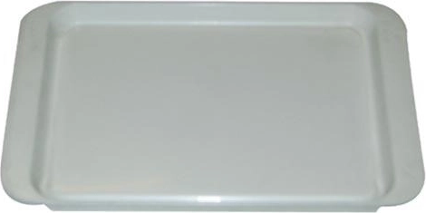 Plastic serving tray 21 × 14 cm white