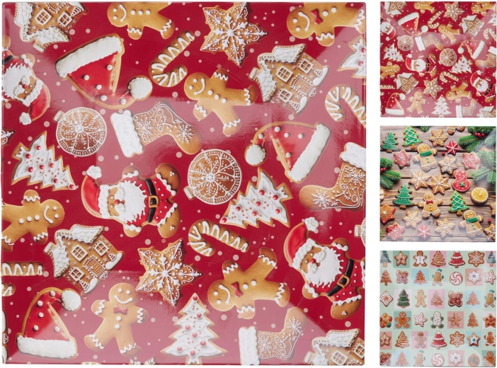 Christmas square tray 30 × 30 cm plastic, mixed designs