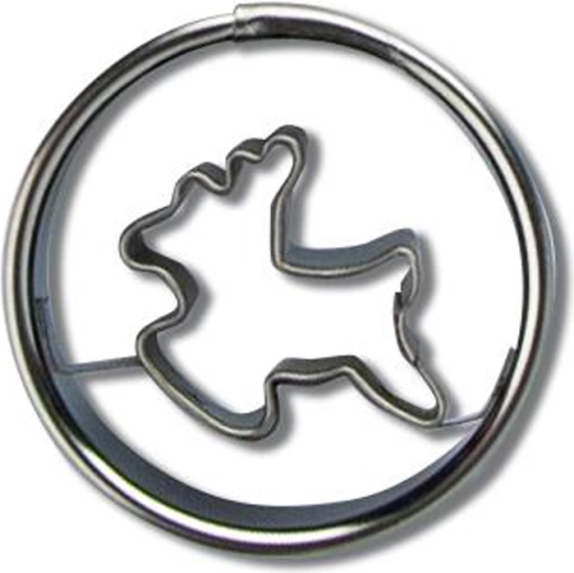 Cookie Cutter – Circle with Reindeer 4 cm