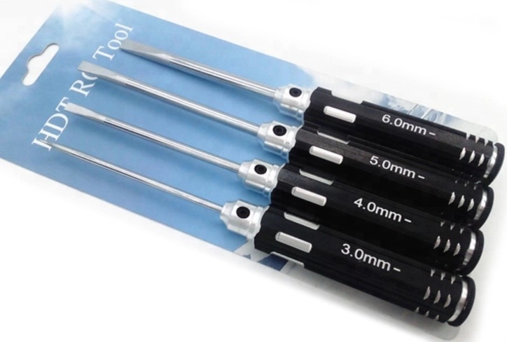 Set of four flathead screwdrivers