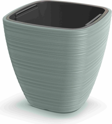 Vena Square Planter sage 38.8 × 38 × 38 cm with insert