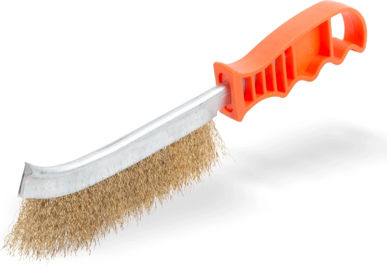 Wire brush with plastic handle