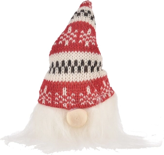Christmas plush gnome with LED lighting, 14 cm