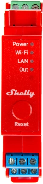 Shelly Pro 1PM matuojanti relė DIN bėgeliui su WiFi/LAN
