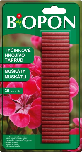 Trąšų lazdelės pelargonijoms 30 vnt. BOPON
