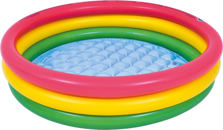 Inflatable kids' pool 100 cm with soft bottom