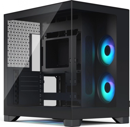 Pop 2 Vision black RGB gaming PC case with panoramic glass