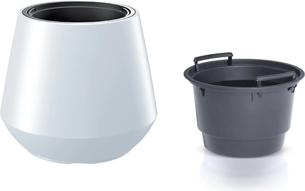 Vazonas su įdėklu HEOS baltas 39,5 cm