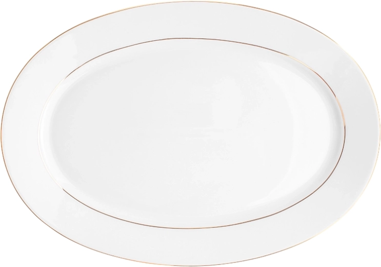 MariaPaula Klasyka Gold Line oval serving platter 33 cm