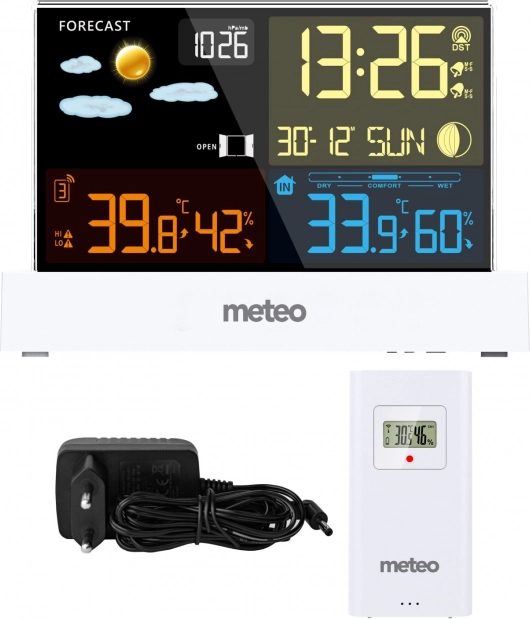 Meteo SP110B belaidė meteorologinė stotis su DCF, balta