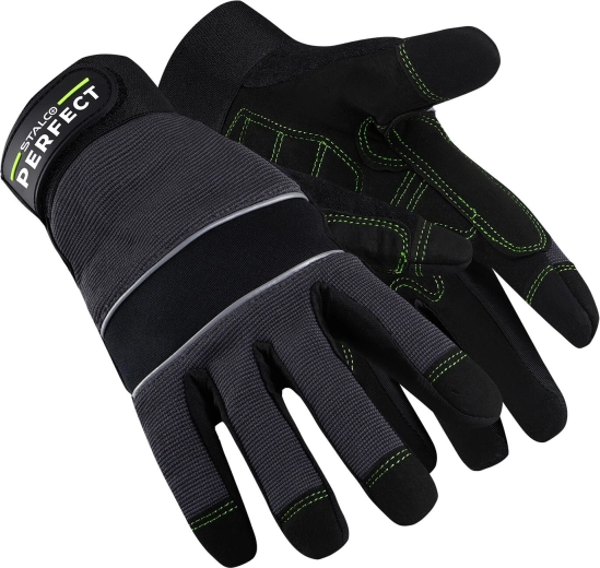 Stalco perfect soft grip darbo pirštinės iš dirbtinės odos, dydis 10