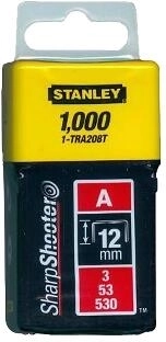 Staples type A 12 mm STANLEY (1000 pcs)