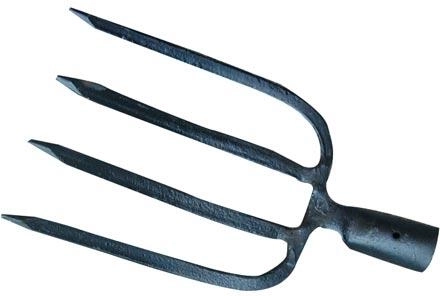 Digging forged fork with 4 tines without handle