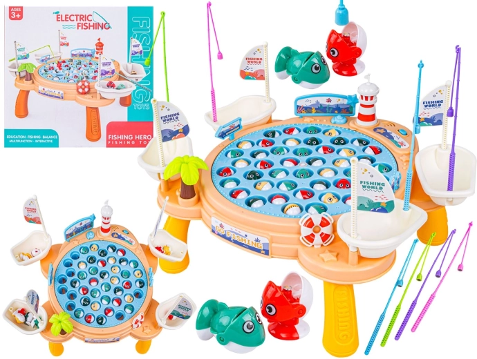 Family skill game: tabletop fishing