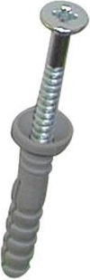 Nail-in anchor 6 × 35 mm, flat head (100 pcs)