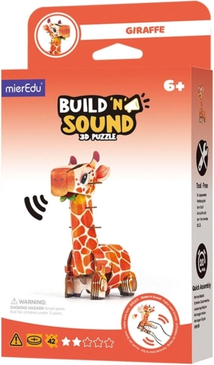 3D dėlionė MierEdu Pastatyk ir klausykis – žirafa