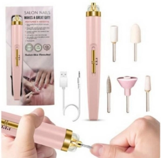 Elektrinė nagų freza 5 viename, rožinė