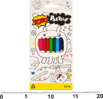 Trikampės spalvotos pieštukinės ERGO, 12 vnt.