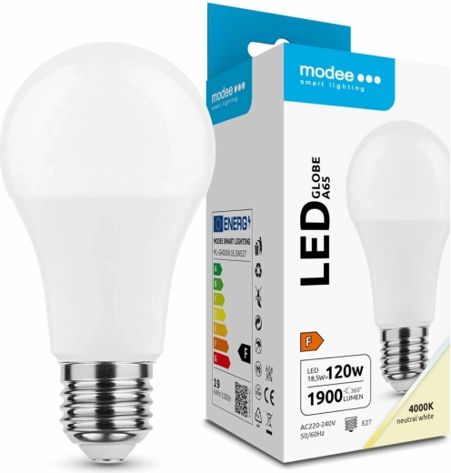 LED lemputė Globe A65 18,5 W E27 4000 K 270°