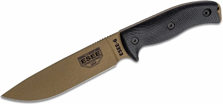ESEE Model 6 fiksuotas peilis 16,5 cm, G10 rankena, dėklas