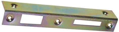 Galvanized Angled Strike Plate for Mortise Locks – Right-Hand Doors (Pack of 10)