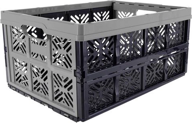 Foldable crate 32 l, Nordic gray