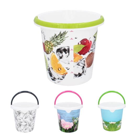 Plastikinis kibiras 5 l su ergonomiška rankena