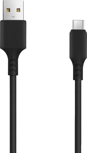 Setty USB–microUSB kabelis 1 m, 2 A, juodas