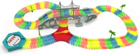 Šviečianti lanksti autodrama, 192 dalys, su LED mašinėle