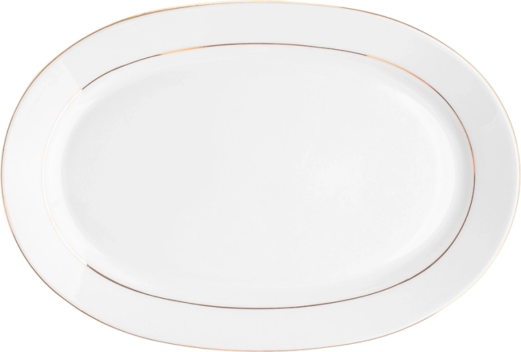 Oval serving platter MariaPaula Classic Gold Line 28 cm