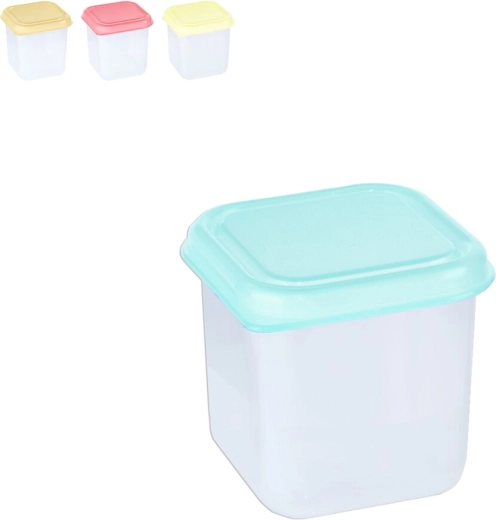 Plastic mini square container 0.15 l, assorted colors