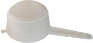 Plastic kitchen strainer 16 cm with hooks and ergonomic handle