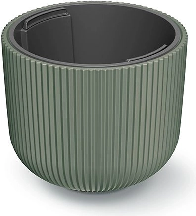 Milly Planter with Insert 24 cm, Dark Green