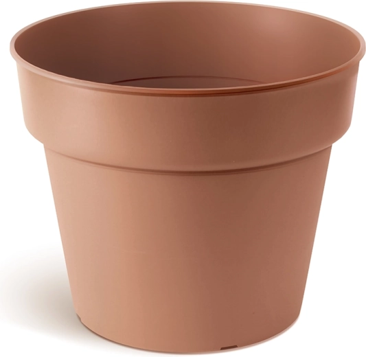 Plastikinis gėlių vazonas PLANTI 12,4 cm terakotos spalvos